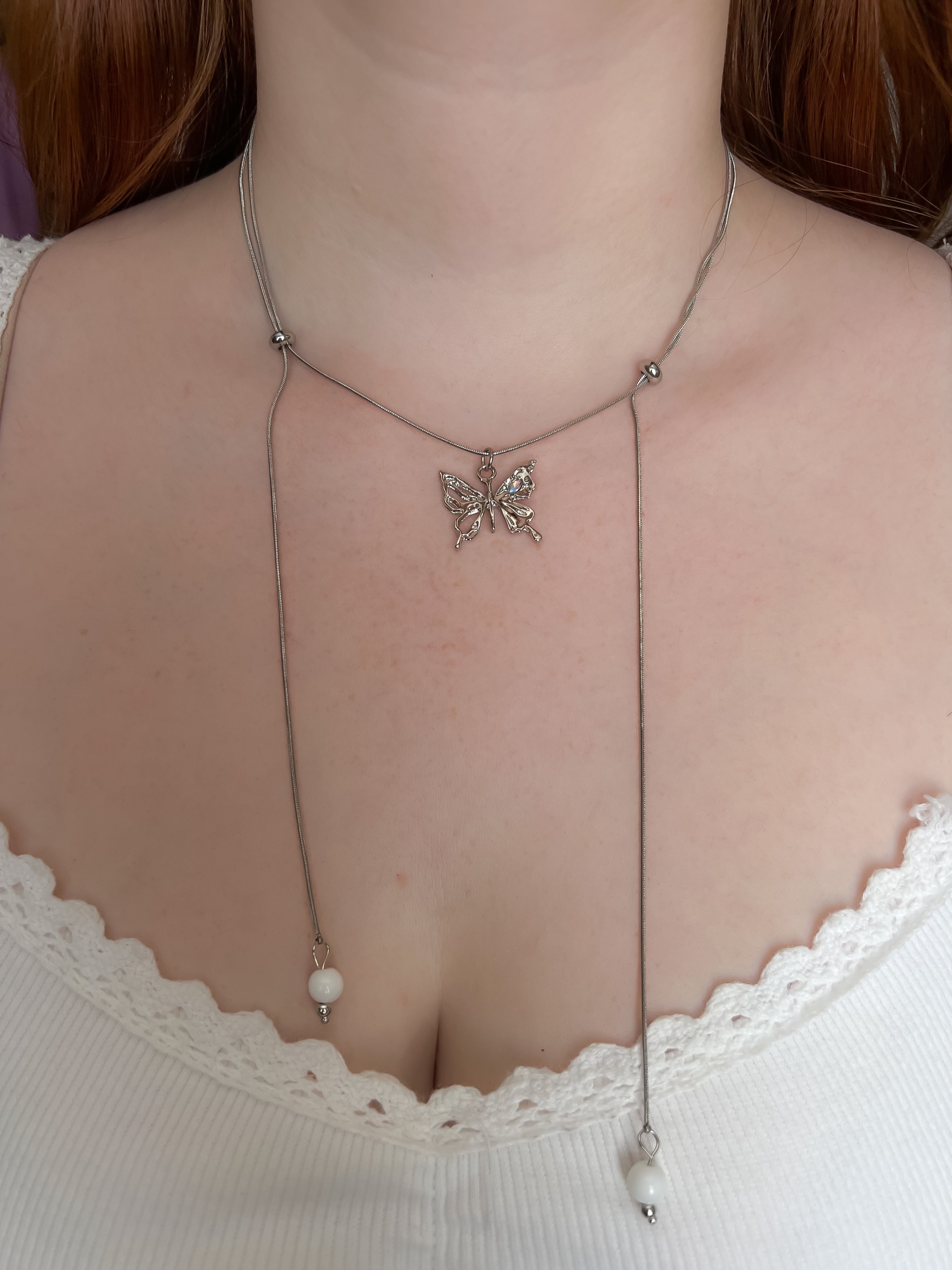 Choker mariposas colgantes