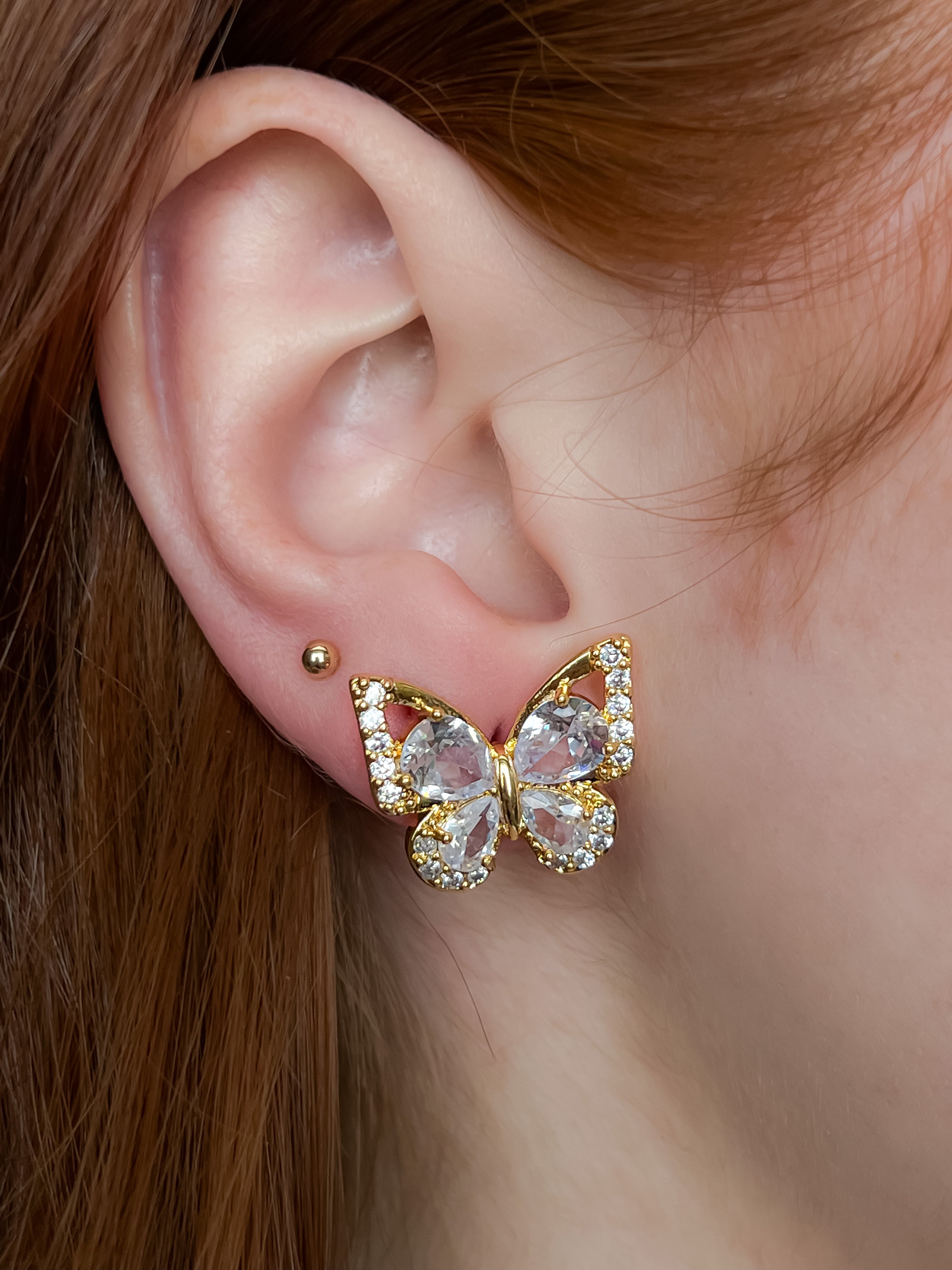 Aretes mariposas circonias