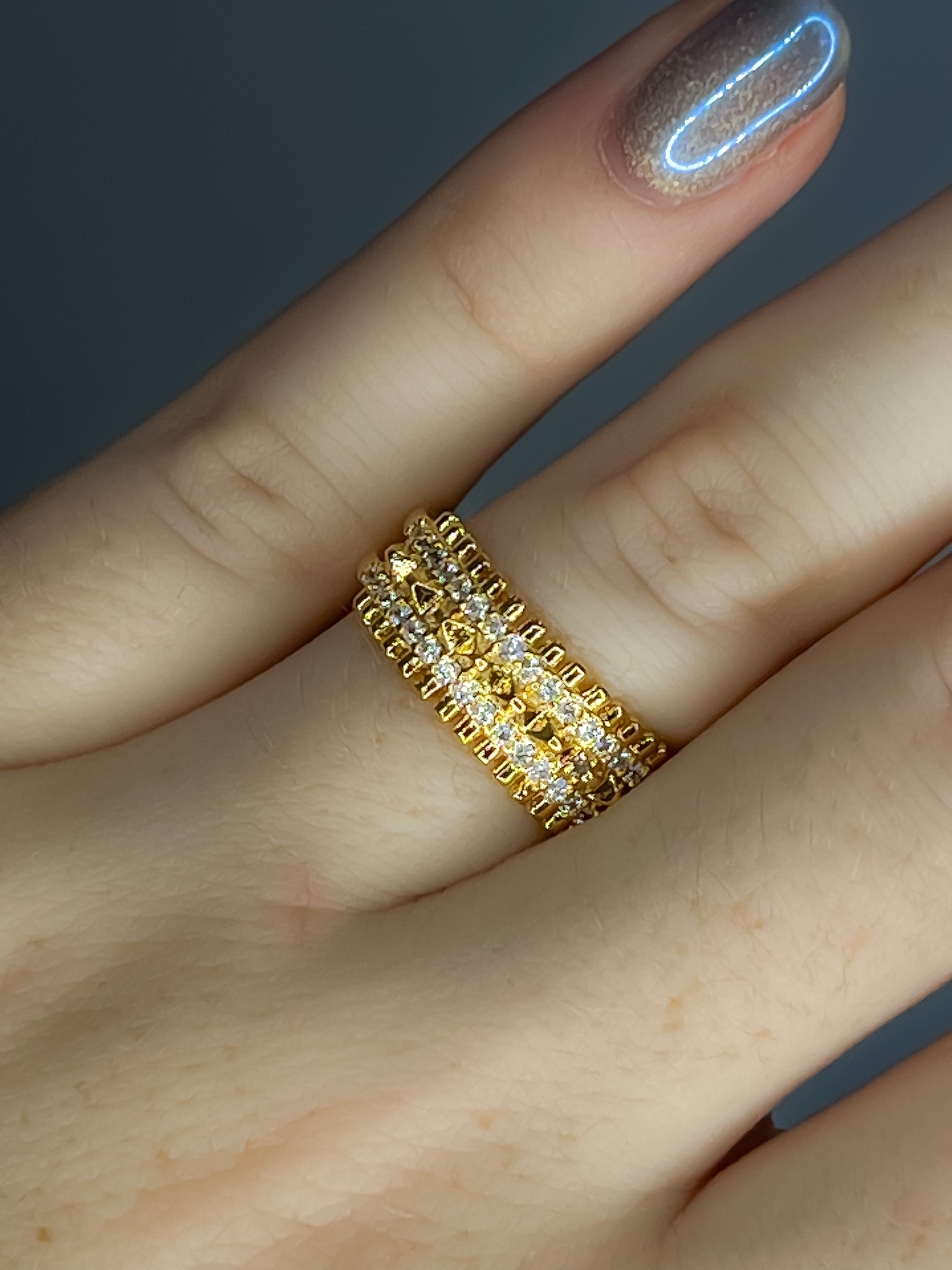 Anillo ajustable zirconias