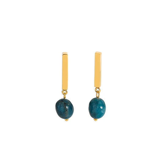 Aretes Colgantes de Piedra