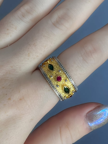 Anillo con piedras ajustable