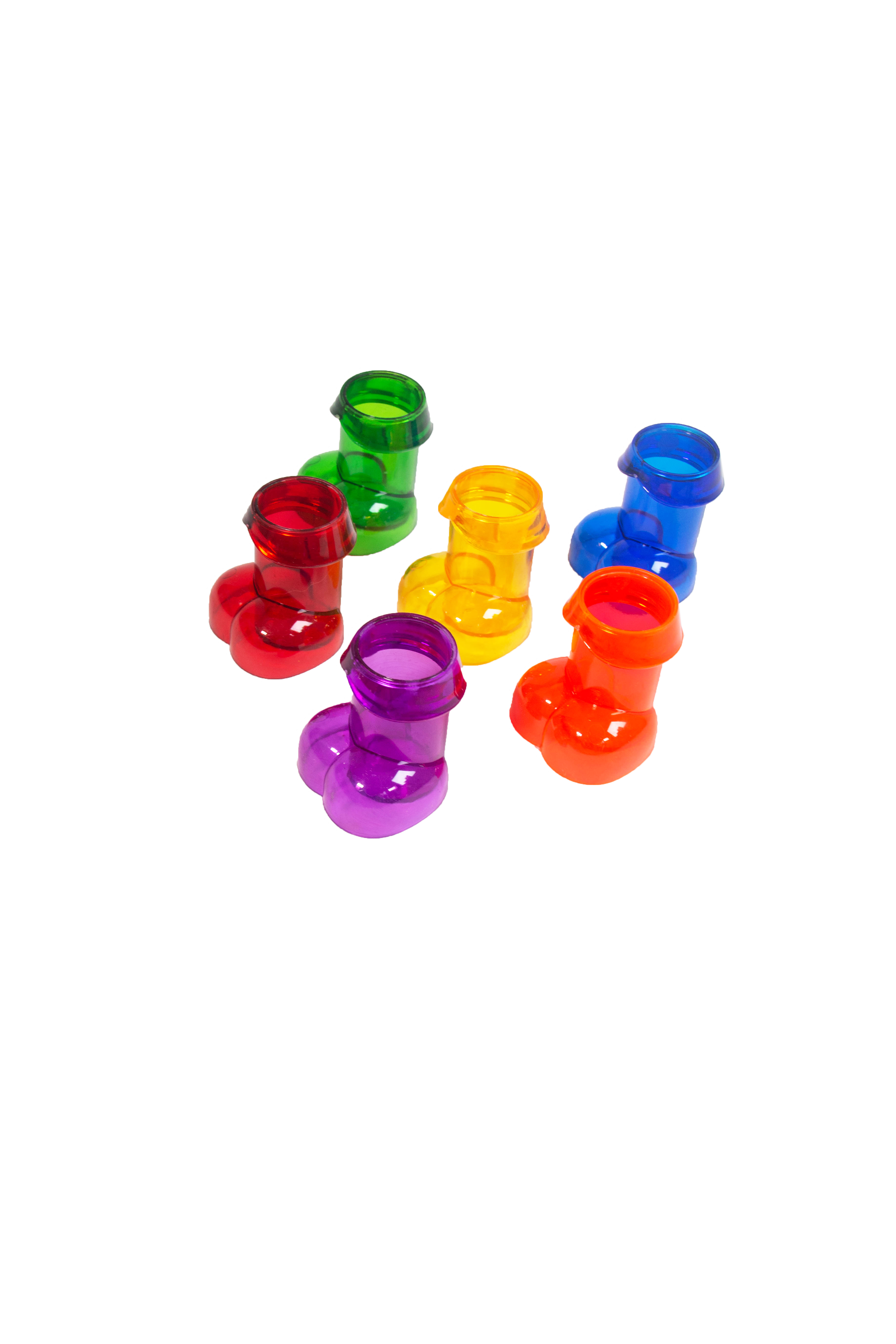 Colorful Penis Shot Glasses 6-pack
