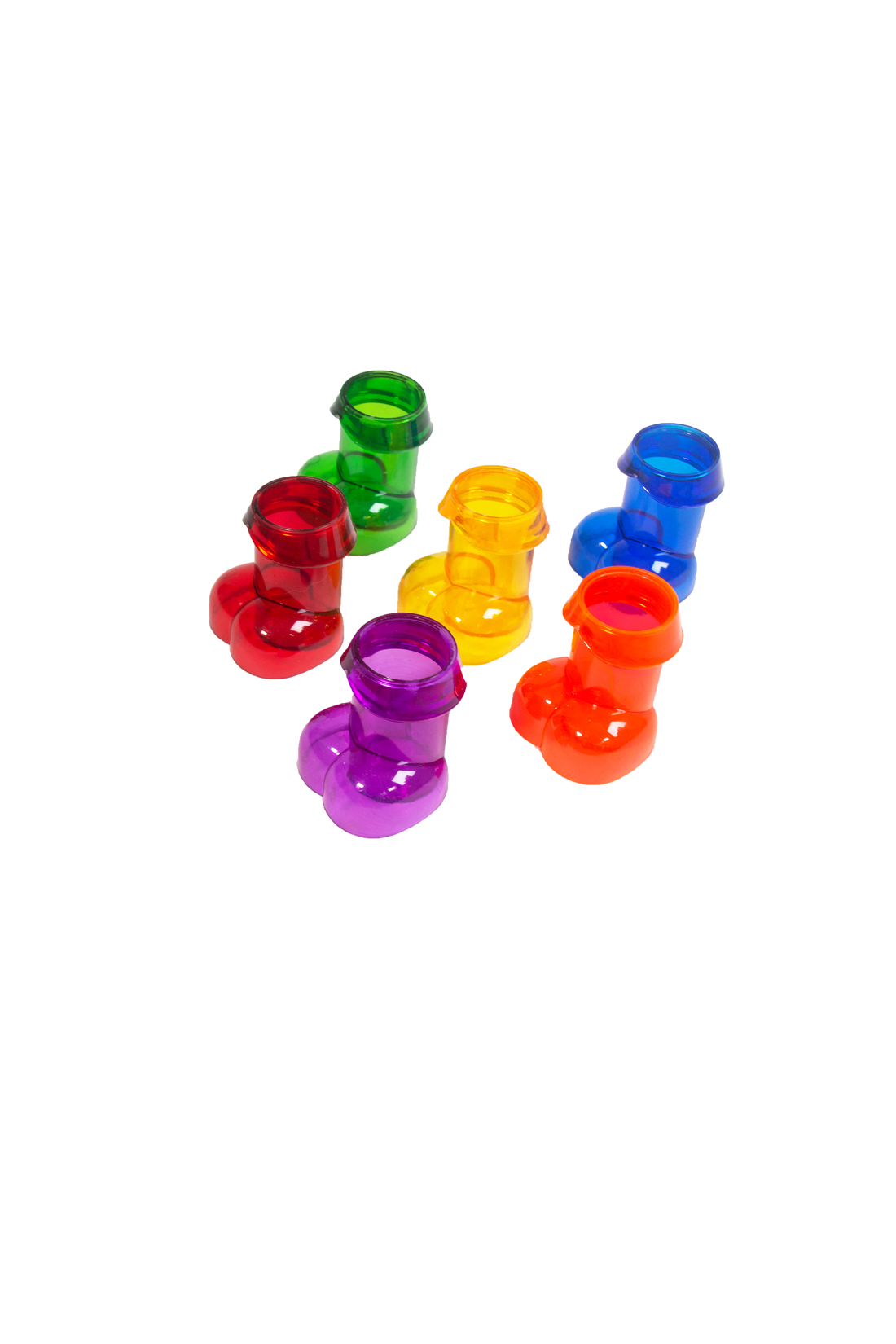 Colorful Penis Shot Glasses 6-pack