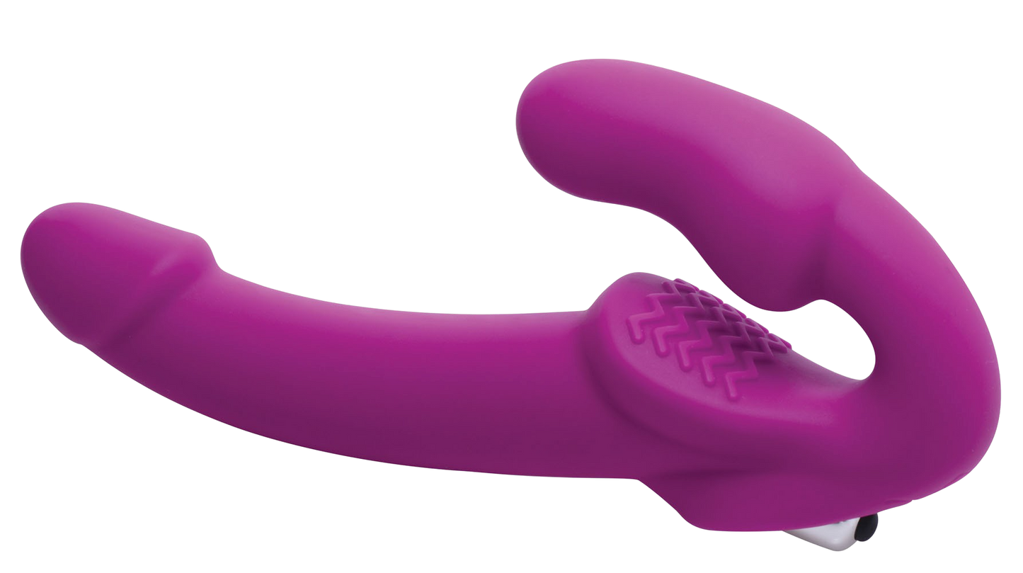 Evoke Vibrating Strapless Silicone Strap-on Dildo