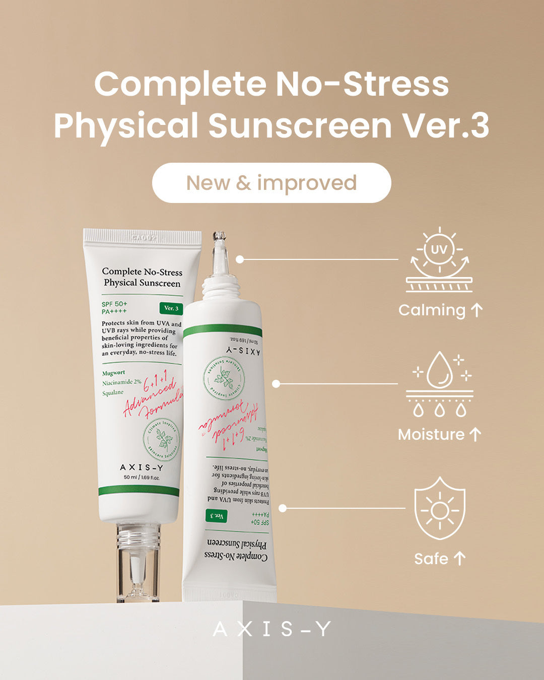 Complete No-Stress Physical Sunscreen Ver. 3 - Protector Solar SPF 50+ PA ++++ 50ml