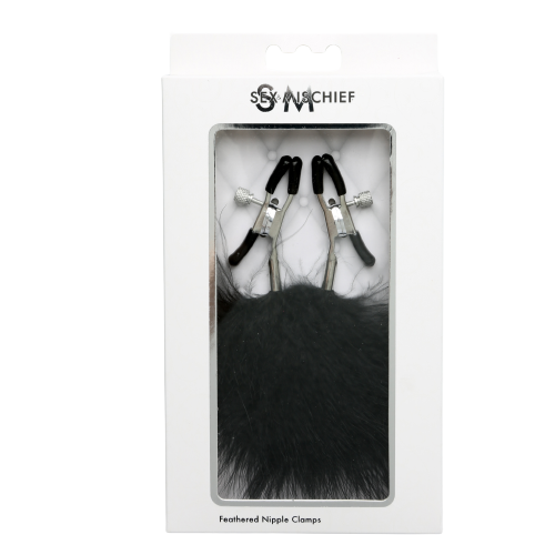 Pinzas con plumas para pezones