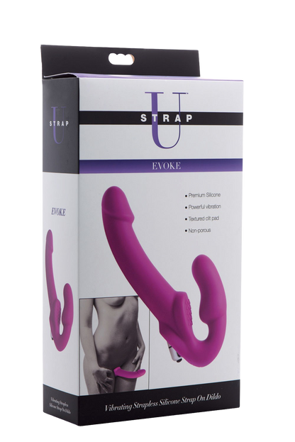 Evoke Vibrating Strapless Silicone Strap-on Dildo